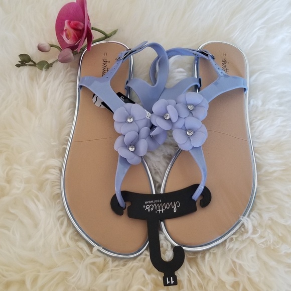 Chatties strappy sandal, floral sz 9/10 & 11 Purp - Picture 2 of 5